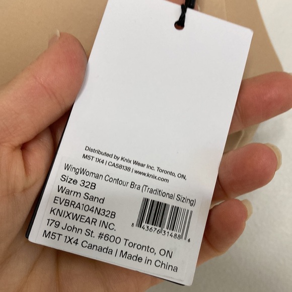 New Knix Wingwoman Bra Womens 32B Beige Tan Wireless Comfort Contour - Picture 14 of 14